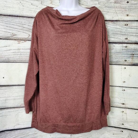 Maurices Women’s Burgundy Long Sleeve Knit Top Size Large - Picture 1 of 7
